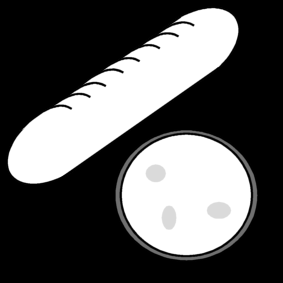bread roll white: sausage